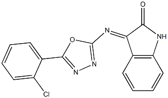 3-[[5-(o-Chlorophenyl)-1,3,4-oxadiazol-2-yl]imino]-2-indolinone 구조식 이미지