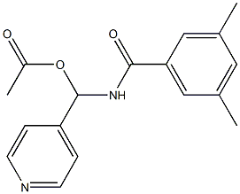 Acetic acid (4-pyridinyl)(3,5-dimethylbenzoylamino)methyl ester 구조식 이미지
