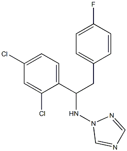 N-[2-(4-Fluorophenyl)-1-(2,4-dichlorophenyl)ethyl]-1H-1,2,4-triazol-1-amine 구조식 이미지