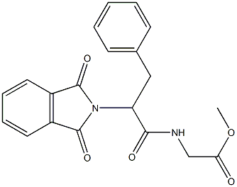 [[3-Phenyl-2-[(1,3-dihydro-1,3-dioxo-2H-isoindol)-2-yl]propanoyl]amino]acetic acid methyl ester Structure