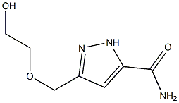 5-(2-Hydroxyethoxymethyl)-2H-pyrazole-3-carboxamide 구조식 이미지