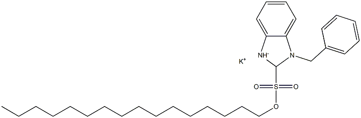 1-Benzyl-2,3-dihydro-2-hexadecyl-1H-benzimidazole-2-sulfonic acid potassium salt 구조식 이미지