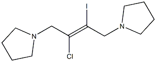 1,1'-[(E)-2-Chloro-3-iodo-2-butene-1,4-diyl]bis(pyrrolidine) Structure