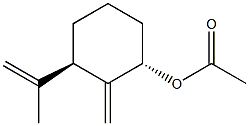 (1S,3R)-2-Methylene-3-isopropenylcyclohexanol acetate Structure