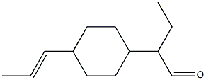 2-[4-(1-Propenyl)cyclohexyl]butanal Structure