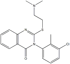 2-[2-(Dimethylamino)ethylthio]-3-(3-chloro-2-methylphenyl)-quinazolin-4(3H)-one Structure