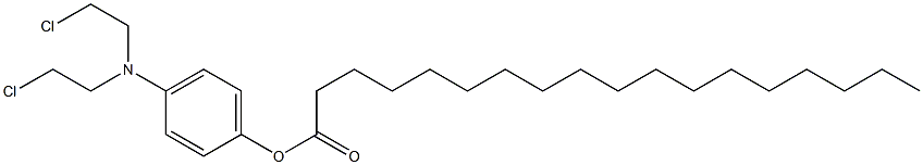 Stearic acid 4-[bis(2-chloroethyl)amino]phenyl ester 구조식 이미지
