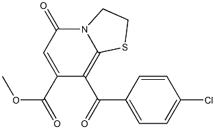 8-(4-Chlorobenzoyl)-2,3-dihydro-5-oxo-5H-thiazolo[3,2-a]pyridine-7-carboxylic acid methyl ester 구조식 이미지