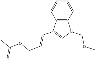 1-(Methoxymethyl)-3-(3-acetoxy-1-propenyl)-1H-indole 구조식 이미지