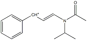 1-Phenyl-3-[isopropyl(acetyl)amino]-2-propen-1-ium Structure