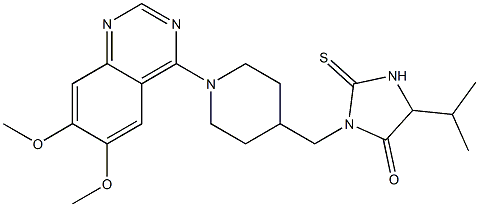 1-[[1-(6,7-Dimethoxyquinazolin-4-yl)piperidin-4-yl]methyl]-4-isopropyl-2-thioxoimidazolidin-5-one Structure