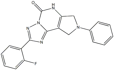 2-(2-Fluorophenyl)-5,6,7,8-tetrahydro-7-phenyl-4H-1,3,3a,5,7-pentaaza-as-indacen-4-one Structure