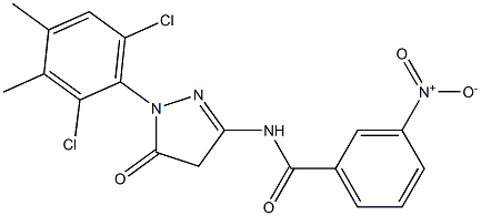 1-(2,6-Dichloro-3,4-dimethylphenyl)-3-(3-nitrobenzoylamino)-5(4H)-pyrazolone Structure