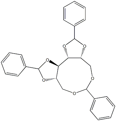 1-O,6-O:2-O,3-O:4-O,5-O-Tribenzylidene-D-glucitol 구조식 이미지