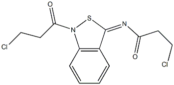 1-(3-Chloropropionyl)-3(1H)-(3-chloropropionyl)imino-2,1-benzisothiazole 구조식 이미지