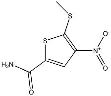 2-Methylthio-3-nitrothiophene-5-carboxamide 구조식 이미지