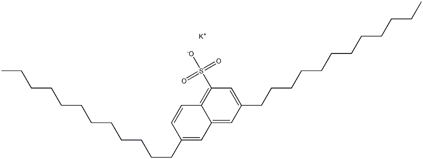 3,6-Didodecyl-1-naphthalenesulfonic acid potassium salt 구조식 이미지