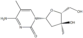 3'-Fluoro-5-methyl-2'-deoxycytidine Structure