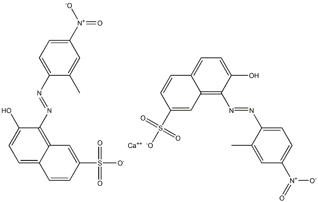 Bis[1-[(2-methyl-4-nitrophenyl)azo]-2-hydroxy-7-naphthalenesulfonic acid]calcium salt Structure