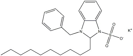 1-Benzyl-2-decyl-2,3-dihydro-1H-benzimidazole-3-sulfonic acid potassium salt Structure