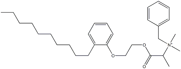 N,N-Dimethyl-N-benzyl-N-[1-[[2-(2-decylphenyloxy)ethyl]oxycarbonyl]ethyl]aminium Structure