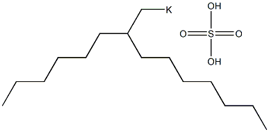 Sulfuric acid 2-hexylnonyl=potassium salt Structure