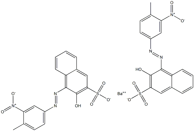 Bis[1-[(4-methyl-3-nitrophenyl)azo]-2-hydroxy-3-naphthalenesulfonic acid]barium salt Structure