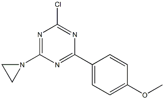 2-(Aziridin-1-yl)-4-chloro-6-(4-methoxyphenyl)-1,3,5-triazine Structure