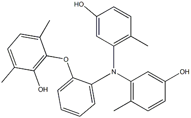 N,N-Bis(3-hydroxy-6-methylphenyl)-2-(6-hydroxy-2,5-dimethylphenoxy)benzenamine Structure