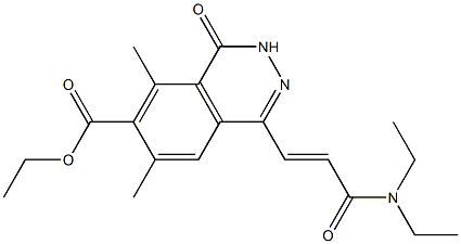 6,8-Dimethyl-4-[2-(diethylcarbamoyl)ethenyl]-1-oxo-1,2-dihydrophthalazine-7-carboxylic acid ethyl ester Structure