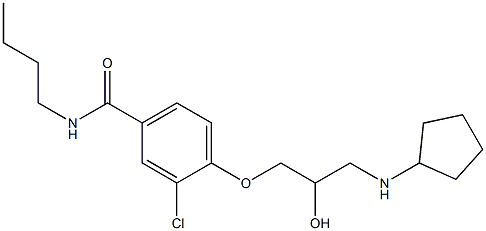 1-[4-[Butylcarbamoyl]-2-chlorophenoxy]-3-[cyclopentylamino]-2-propanol 구조식 이미지