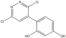 4-(3,6-Dichloro-4-pyridazinyl)resorcinol Structure