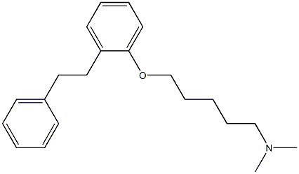 5-[2-(2-Phenylethyl)phenoxy]-N,N-dimethylpentan-1-amine 구조식 이미지