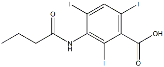 3-Butyrylamino-2,4,6-triiodobenzoic acid Structure