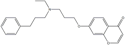 7-[3-(N-Ethyl-3-phenylpropylamino)propyloxy]-4H-1-benzopyran-4-one Structure