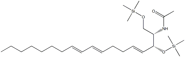 (2S,3R)-2-(Acetylamino)-1,3-bis(trimethylsilyloxy)octadecane-4,8,10-triene Structure