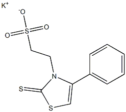 (4-Phenyl-2-thioxo-4-thiazoline-3-yl)ethanesulfonic acid potassium salt 구조식 이미지