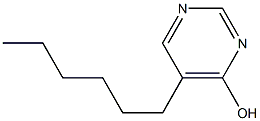 5-Hexyl-4-pyrimidinol Structure