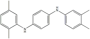 N-(2,5-Dimethylphenyl)-N'-(3,4-dimethylphenyl)-p-phenylenediamine 구조식 이미지