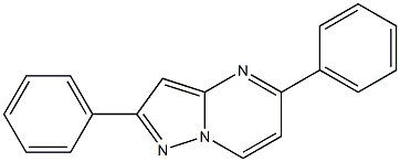 2-Phenyl-5-phenylpyrazolo[1,5-a]pyrimidine 구조식 이미지