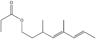 Propionic acid 3,5-dimethyl-4,6-octadienyl ester Structure