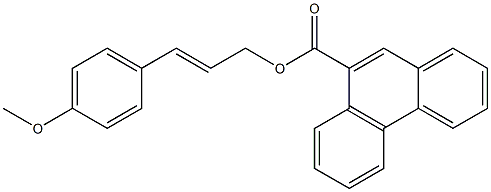 Phenanthrene-9-carboxylic acid (E)-3-(4-methoxyphenyl)2-propenyl ester 구조식 이미지