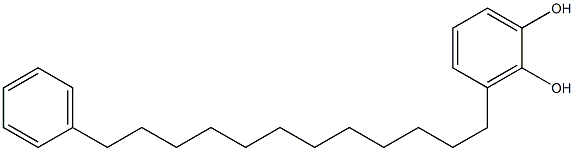 3-(12-Phenyldodecyl)catechol Structure
