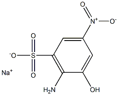 6-Amino-5-hydroxy-3-nitrobenzenesulfonic acid sodium salt 구조식 이미지