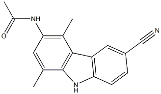 3-Acetylamino-6-cyano-1,4-dimethyl-9H-carbazole Structure