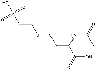 (2R)-2-(Acetylamino)-3-[(2-sulfoethyl)dithio]propionic acid 구조식 이미지