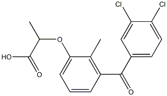 2-[3-(3,4-Dichlorobenzoyl)-o-tolyloxy]propionic acid Structure