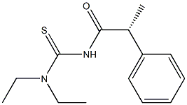 [R,(-)]-1,1-Diethyl-3-hydratropoylthiourea 구조식 이미지