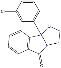 2,3-Dihydro-9b-(3-chlorophenyl)oxazolo[2,3-a]isoindol-5(9bH)-one Structure