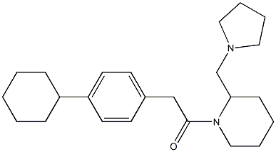 1-[(4-Cyclohexylphenyl)acetyl]-2-(1-pyrrolidinylmethyl)piperidine Structure